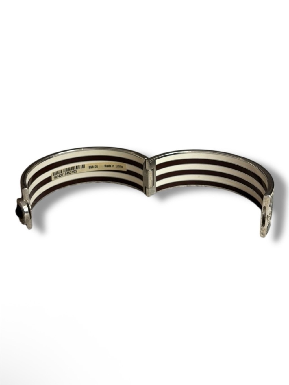 Henri Bendel Snakeskin Print Hinged Bracelet NWOT *FULL INCLUSION* Box & Dusty - Picture 4 of 5